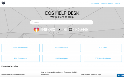 EOS Help Desk – GenerEOS x Blockgenic