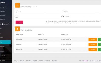 Horus Pay now on EOSToolKit – New Features
