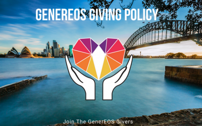 GenerEOS — Charity & Community Projects Giving Policy